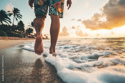 Fototapeta Naklejka Na Ścianę i Meble -  hawaian shirt at beach