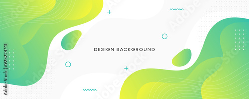 template banner with gradient color. design with liquid shape.