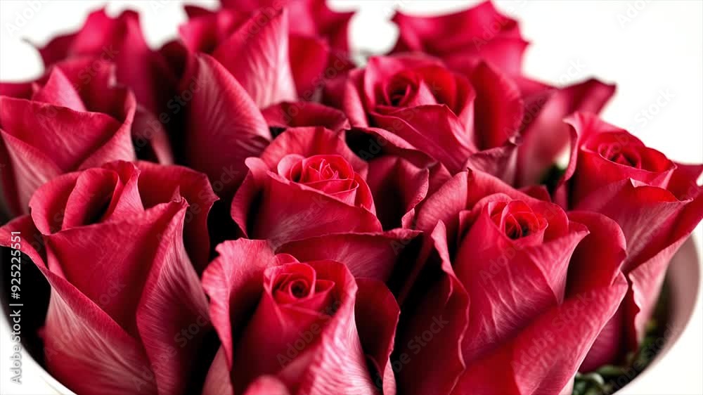 Time-lapse video of red rose flowers bouquet