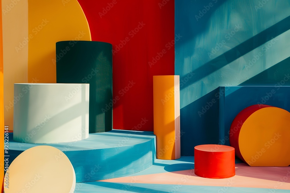 Abstract Colorful Geometric Shapes Background Abstract Colorful Geometric Shapes Background
