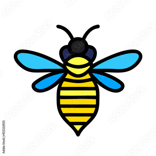 Bee Icon Design for Nature and Pollination Themes