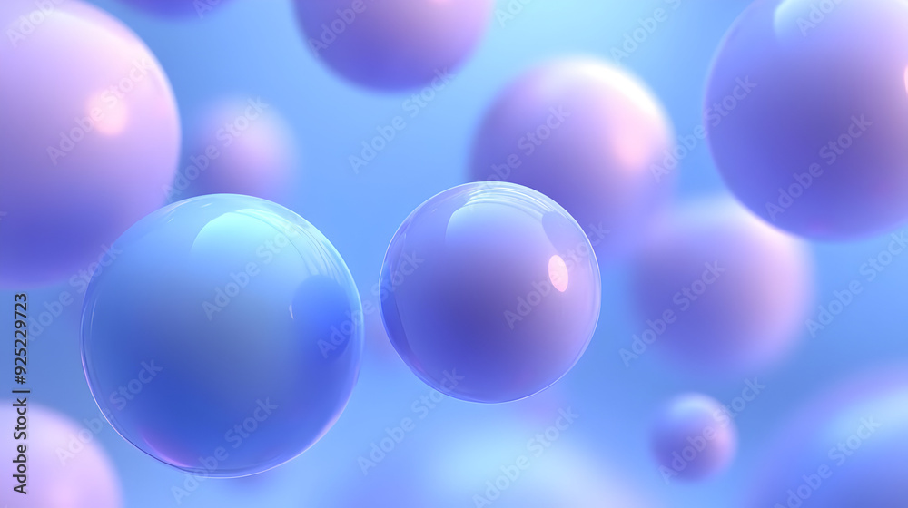 A close-up of translucent bubbles floating in a soft blue background. A close-up of translucent bubbles floating in a soft blue background.
