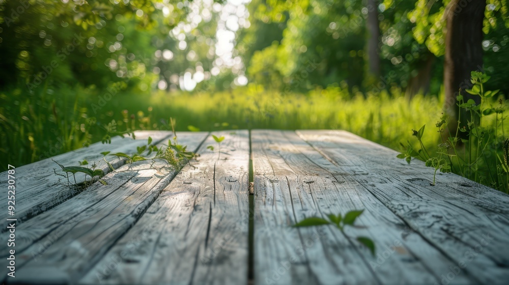 Wooden Table in Green Park. Wooden Table in Green Park.