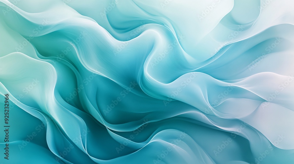 A calming and ethereal abstract background that mimics the appearance of flowing water. The design features smooth, undulating waves in varying shades of blue and turquoise, creating a sense of depth A calming and ethereal abstract background that mimics the appearance of flowing water. The design features smooth, undulating waves in varying shades of blue and turquoise, creating a sense of depth