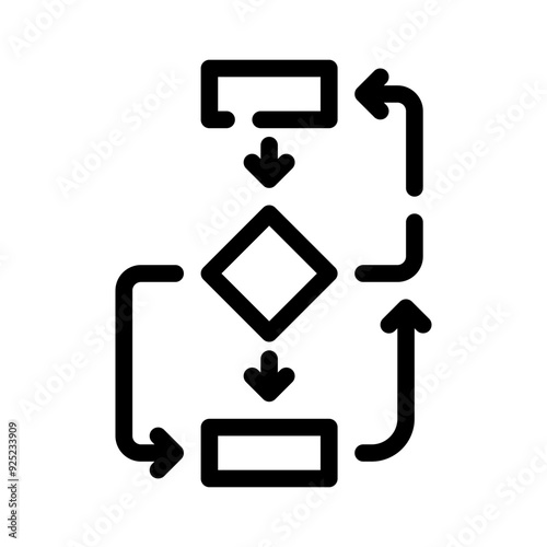workflow line icon