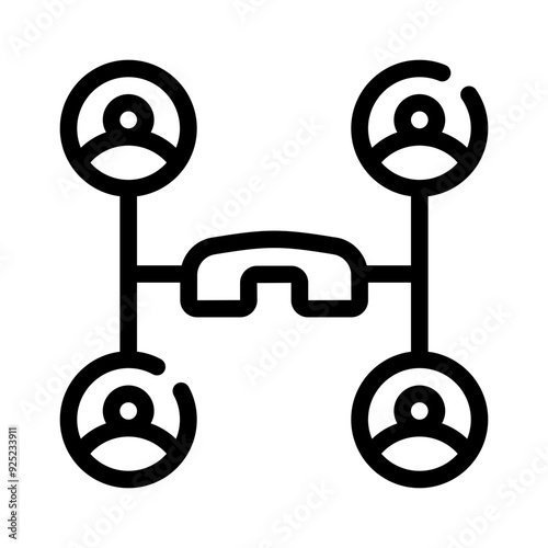 telecommute line icon