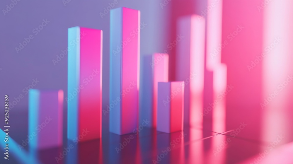 A close-up of a 3D bar graph with bars of varying heights and gradients, set against a minimalist background to emphasize the data visualization. A close-up of a 3D bar graph with bars of varying heights and gradients, set against a minimalist background to emphasize the data visualization.