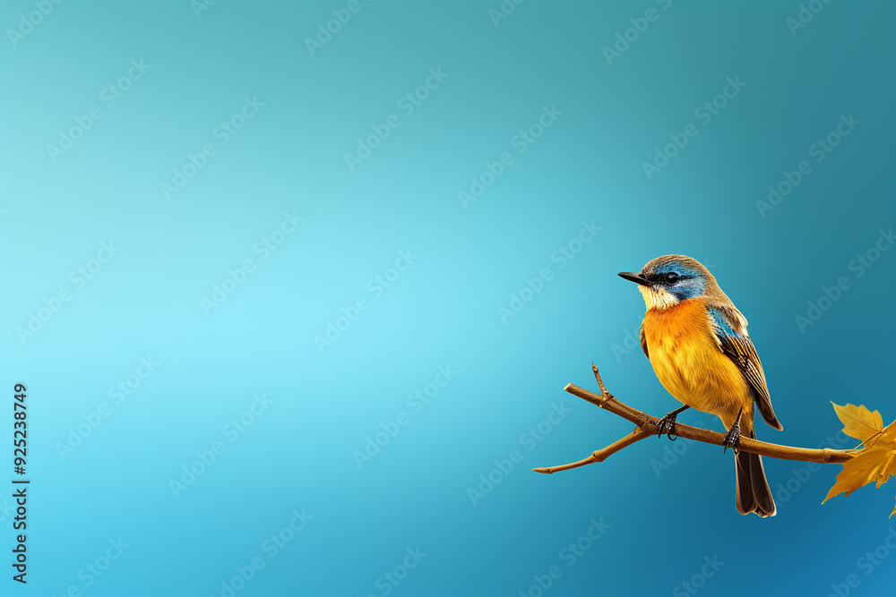 Fototapeta premium bebird that is sitting on a branch copy space