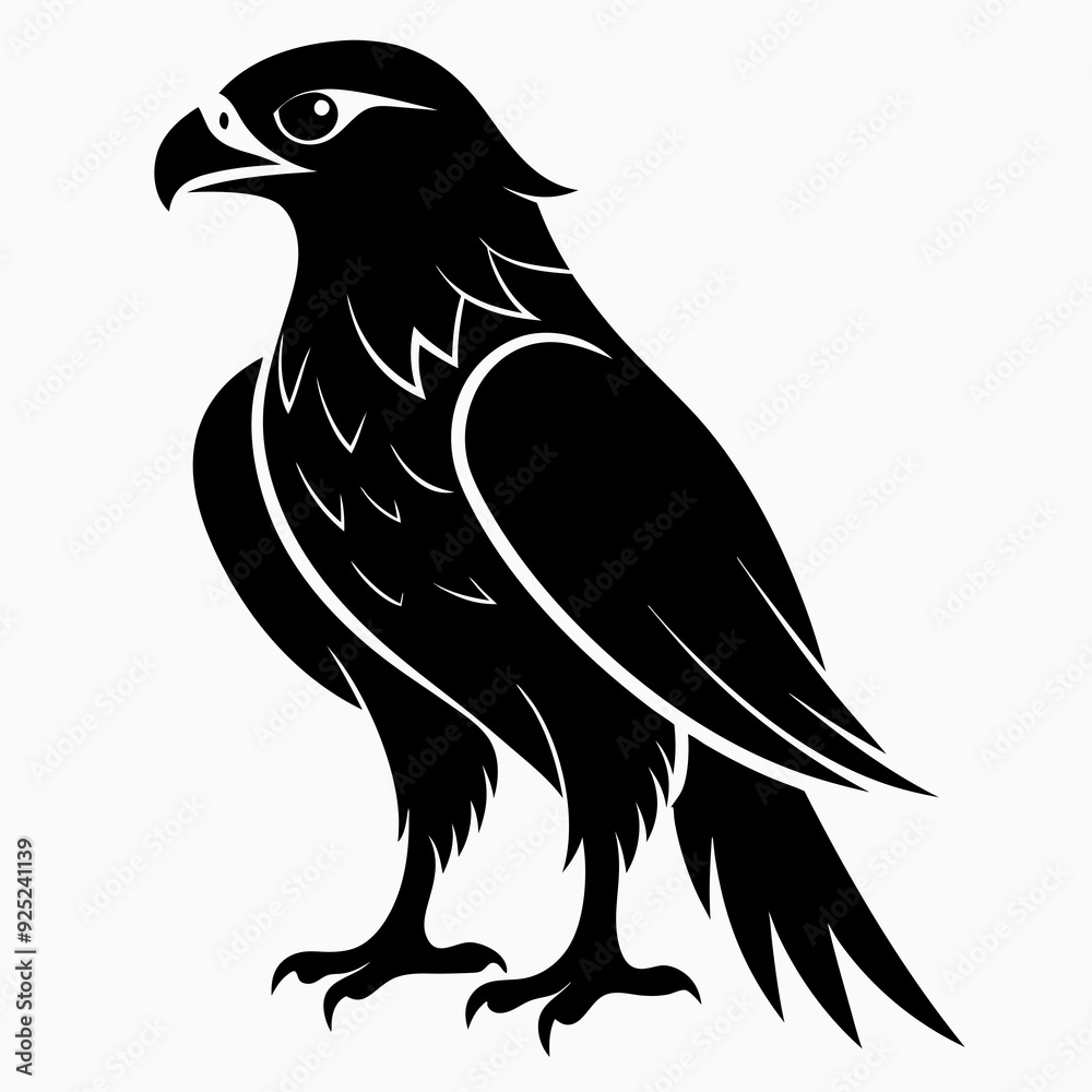 Obraz premium Hawk Black silhouette