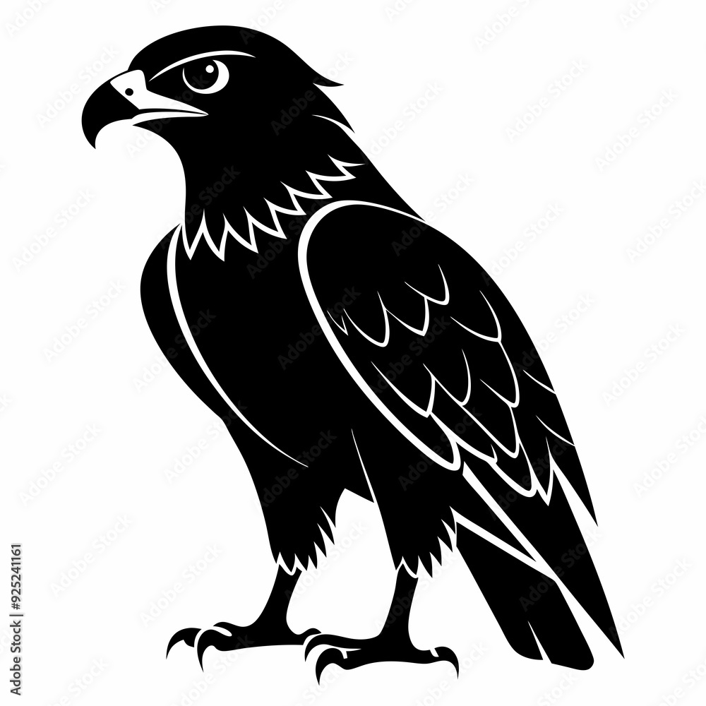 Fototapeta premium Hawk Black silhouette