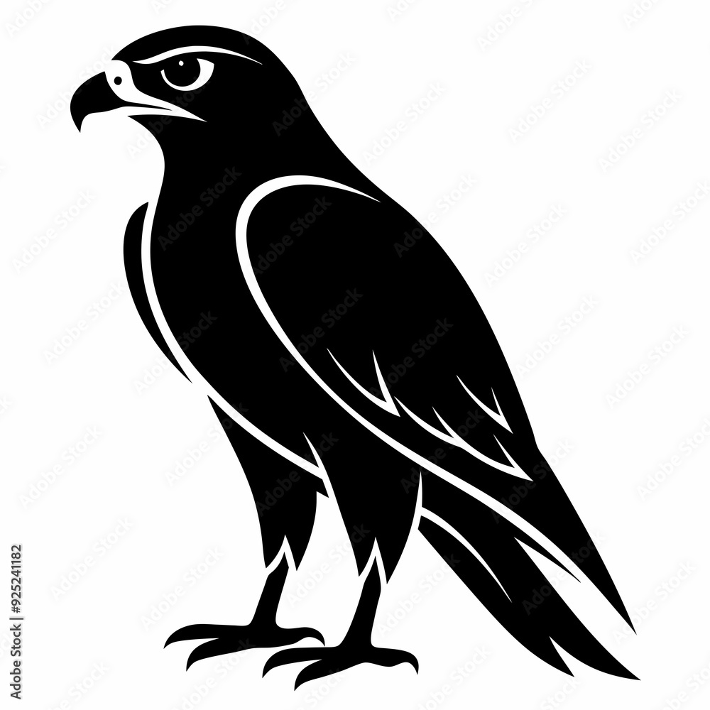 Obraz premium Hawk Black silhouette