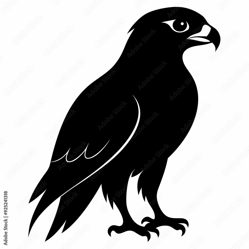 Obraz premium Hawk Black silhouette