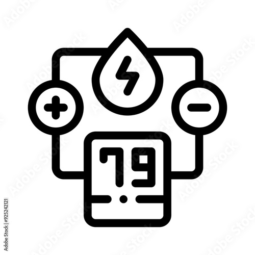 electrolyte line icon