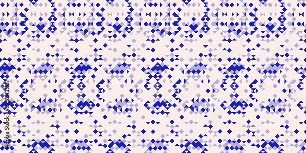 Faded electric blue glitch geo washed effect seamless border. Indigo dye grungy blotched distress abstract banner texture repeat Faded electric blue glitch geo washed effect seamless border. Indigo dye grungy blotched distress abstract banner texture repeat