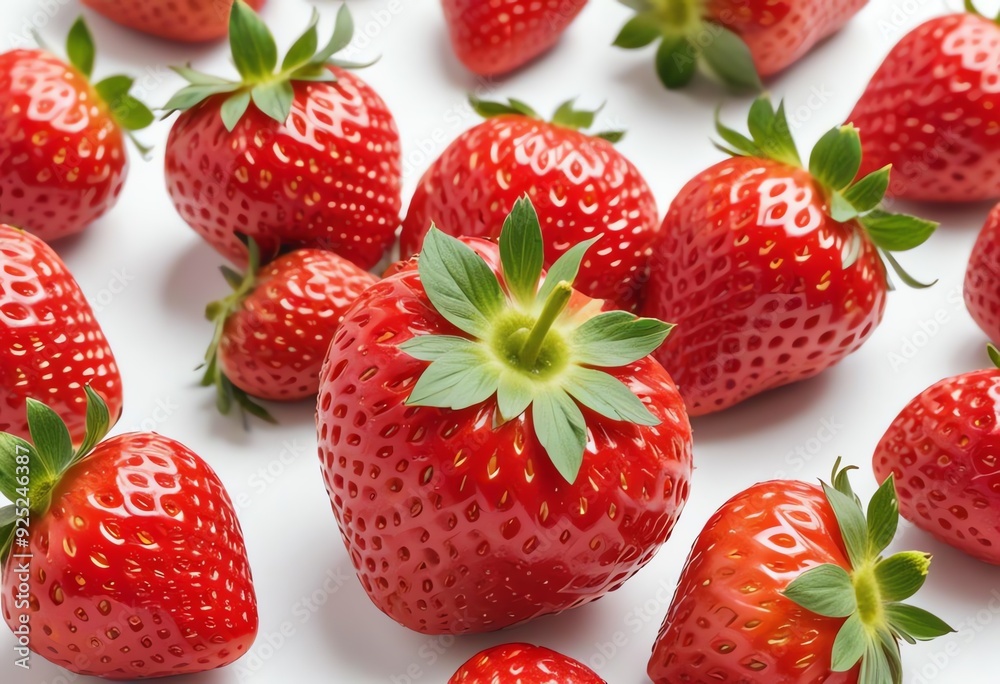 strawberries on white background strawberries on white background
