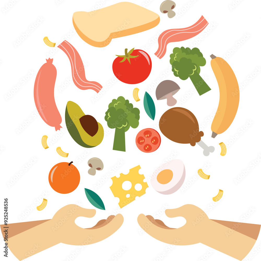 vector graphic of world food day good for world food day celebration. flat design. flyer design.flat illustration vector graphic of world food day good for world food day celebration. flat design. flyer design.flat illustration