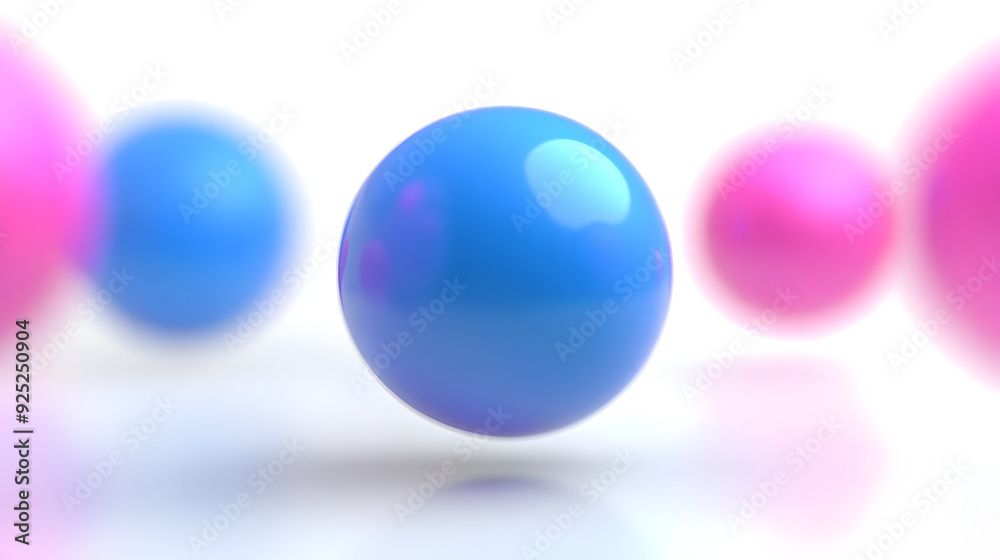 A collection of colorful spheres in blue and pink, creating a vibrant and playful composition. A collection of colorful spheres in blue and pink, creating a vibrant and playful composition.