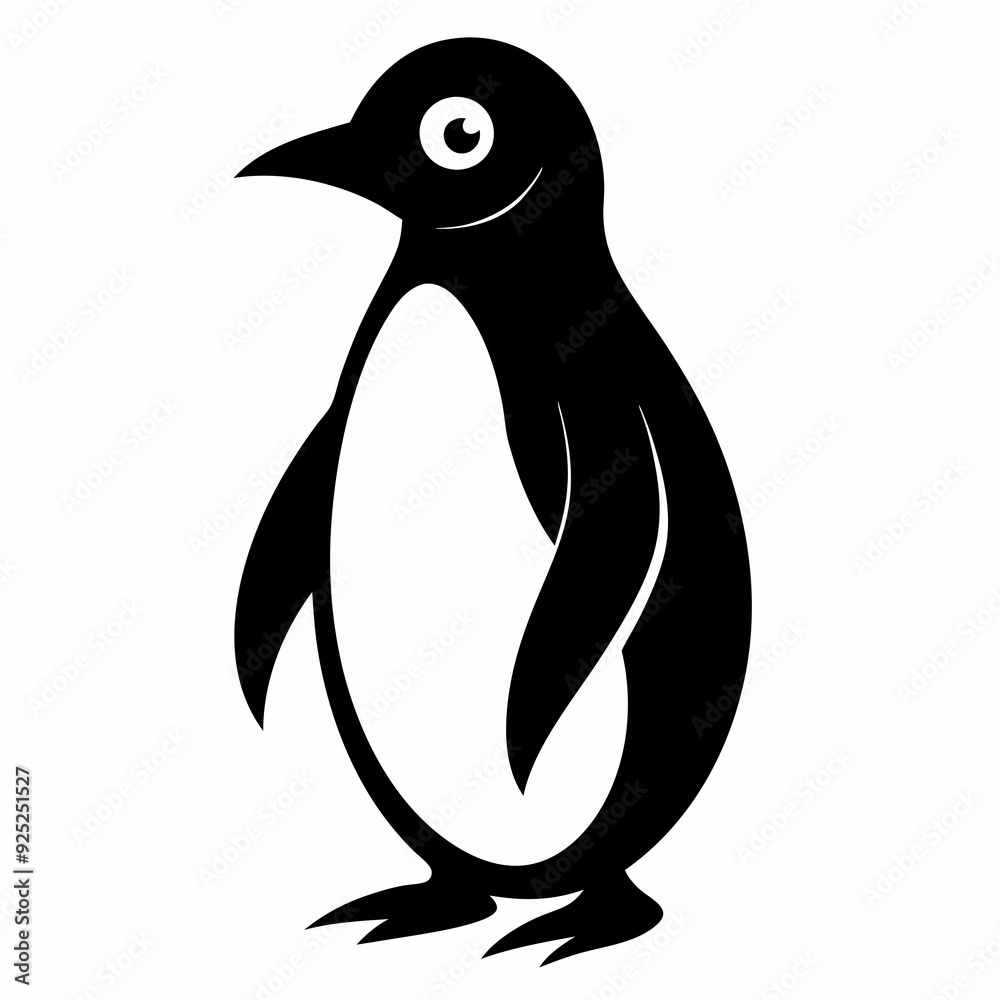 Obraz premium Penguin Black silhouette