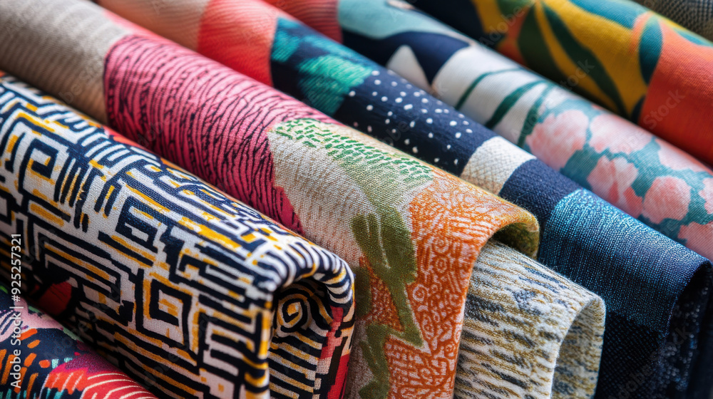 Global textile industry trends, showcasing fabrics and patterns from around the world Global textile industry trends, showcasing fabrics and patterns from around the world