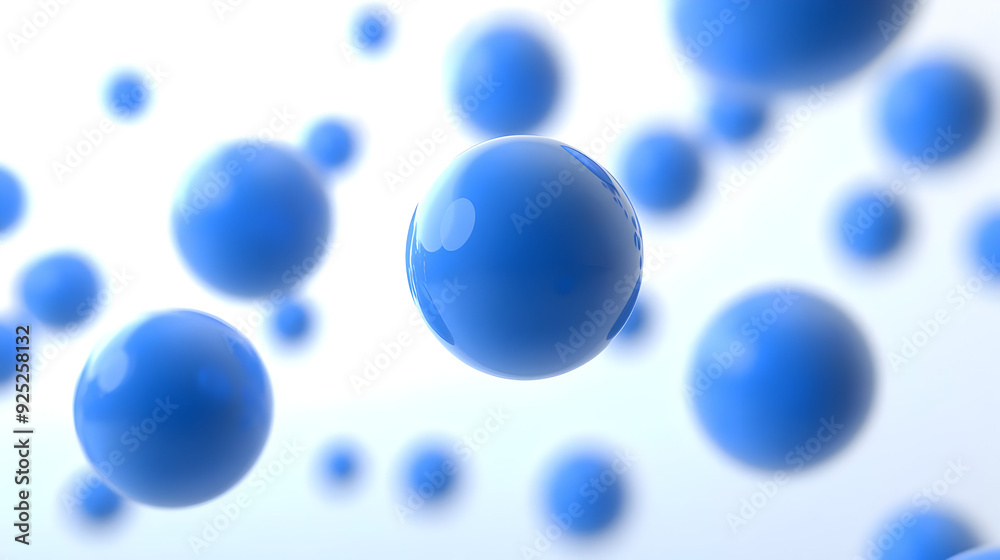 A collection of floating blue spheres against a light background, suggesting a scientific theme. A collection of floating blue spheres against a light background, suggesting a scientific theme.