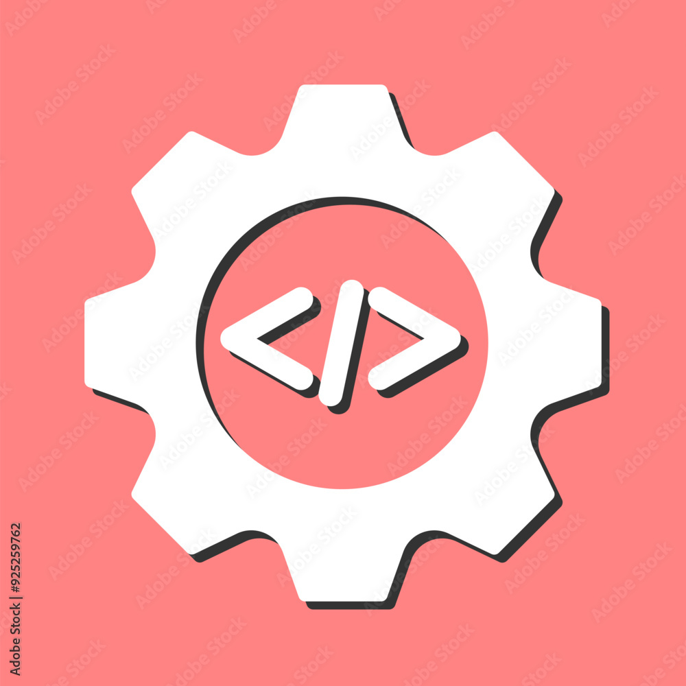 Coding Gear Vector Icon Coding Gear Vector Icon