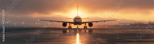 Early morning flight boarding at an airport, Monday morning, travel and new opportunities