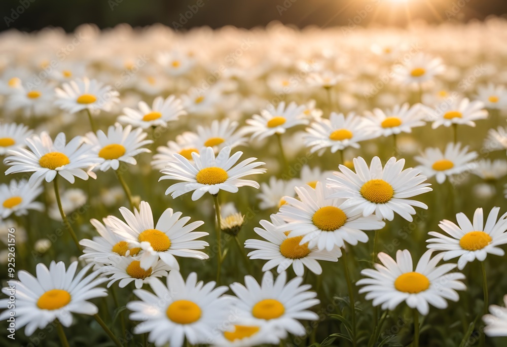 Fototapeta premium daisies in a field