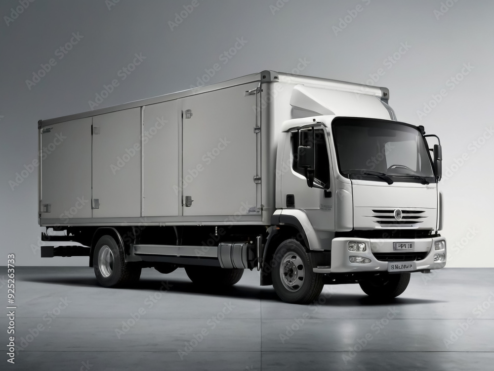 white truck on a isolated white background white truck on a isolated white background