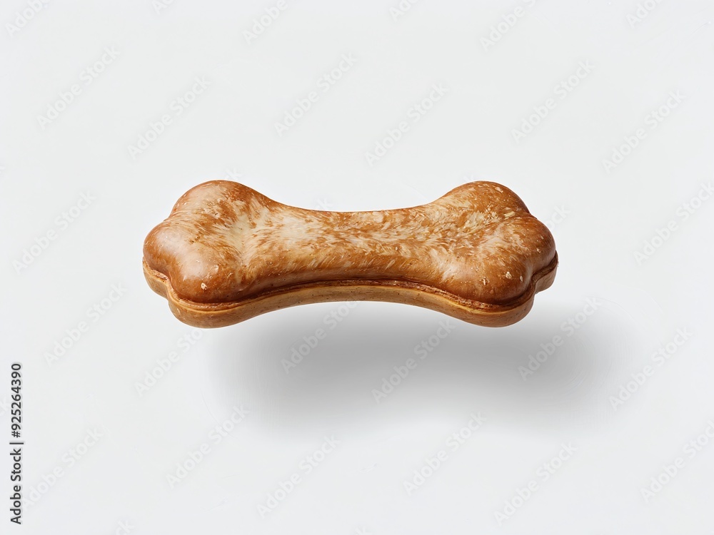 Delicious treat for dogs shaped like a bone on a light background Delicious treat for dogs shaped like a bone on a light background