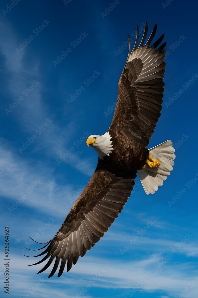 Bald Eagle Flying in Blue Sky, Real Photo, Pattern Background, Wallpaper, Cover and Screen for Smartphone, Cell Phone, Computer, Laptop Bald Eagle Flying in Blue Sky, Real Photo, Pattern Background, Wallpaper, Cover and Screen for Smartphone, Cell Phone, Computer, Laptop