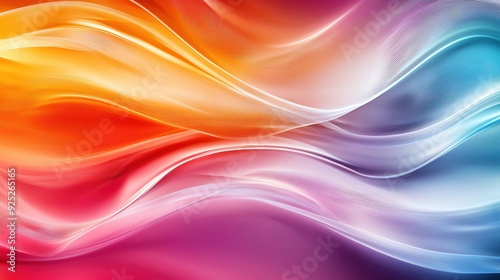 Wallpaper Mural A vibrant, flowing abstract design featuring smooth waves of orange, purple, and blue, creating a sense of movement and energy. Torontodigital.ca