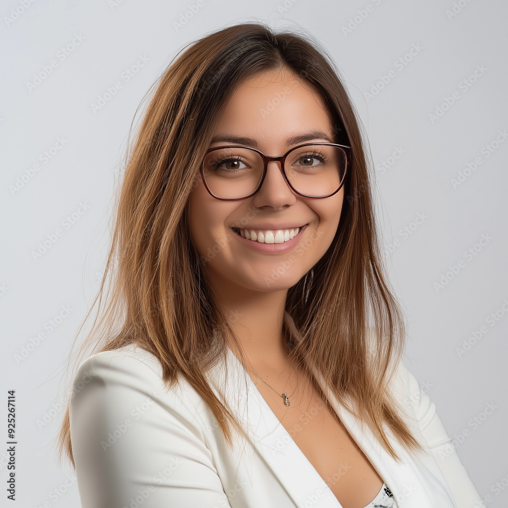 Obraz premium Professionelles Porträt einer jungen Frau mit natürlichem Look. Perfekt für LinkedIn, Facebook oder andere soziale Medien