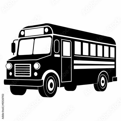 School bus Black silhouette