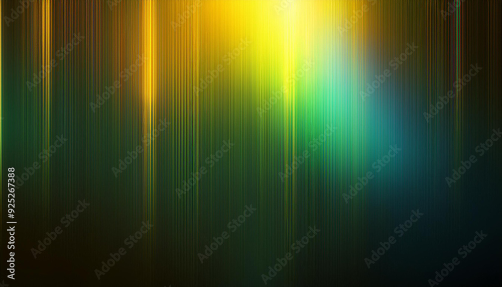 Vibrant Spectrum Abstract Vertical Light Streaks in a Gradient of Golden Yellow Green Teal on a Dark Background Digital Landscape. Poster Banner Wallpaper With Copy Space Vibrant Spectrum Abstract Vertical Light Streaks in a Gradient of Golden Yellow Green Teal on a Dark Background Digital Landscape. Poster Banner Wallpaper With Copy Space