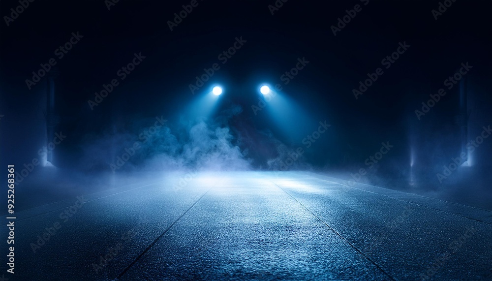 Dark street asphalt abstract dark blue background, empty dark scene, the flame is burning with smoke float up the interior texture for display products Dark street asphalt abstract dark blue background, empty dark scene, the flame is burning with smoke float up the interior texture for display products