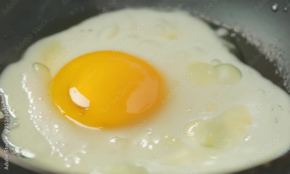 Perfectly fried sunny side up egg in a skillet Perfectly fried sunny side up egg in a skillet