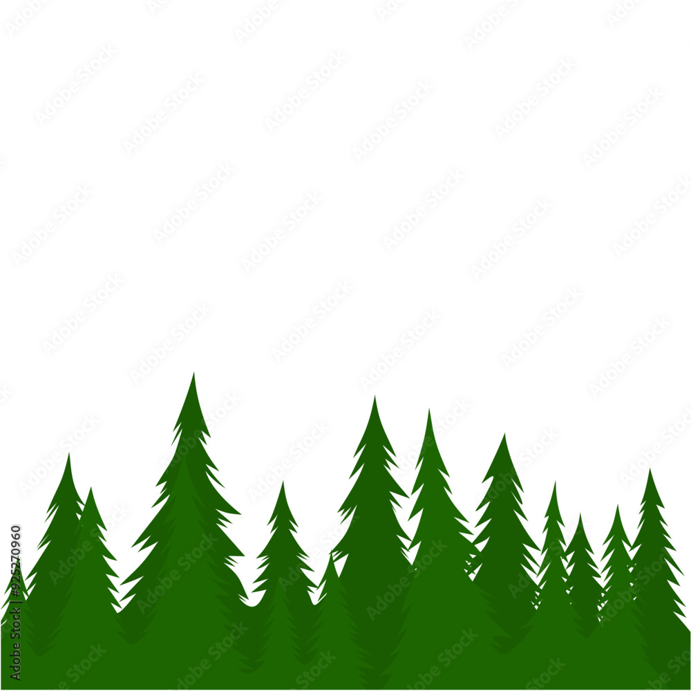 Obraz premium Lush Green Forest Illustration