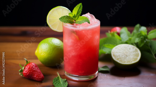 Strawberry Limeade Mocktail