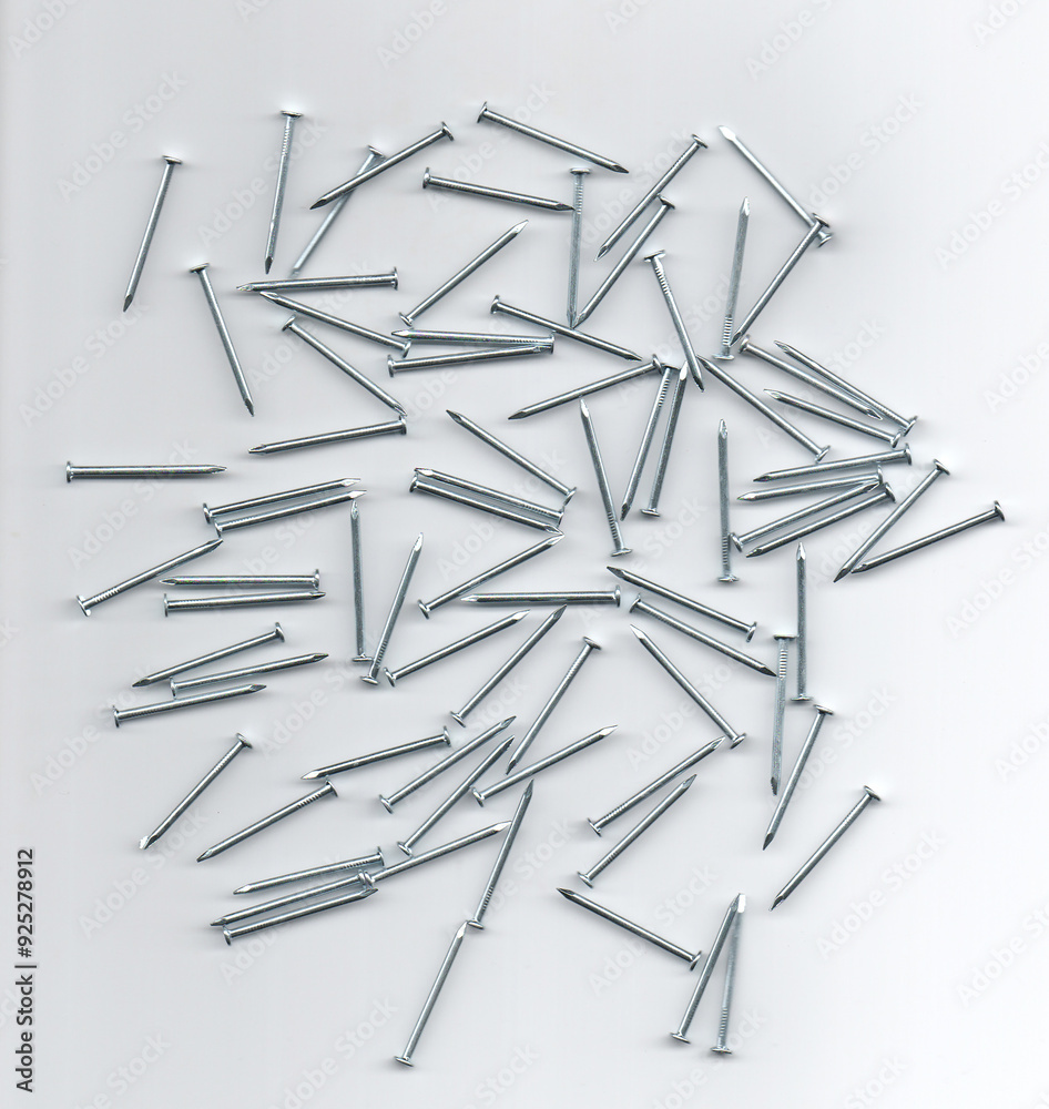 Nails, abstraction, small, natural, play of light and shadow, associations, imagination, metal texture, a lot, construction supplies, unusual, scattered, close-up, installation, for collage, silver Nails, abstraction, small, natural, play of light and shadow, associations, imagination, metal texture, a lot, construction supplies, unusual, scattered, close-up, installation, for collage, silver