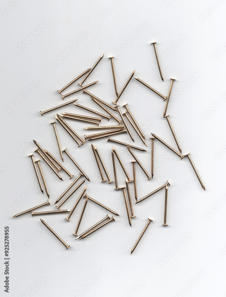 Nails, abstraction, small, natural, play of light and shadow, associations, imagination, metal texture, a lot, construction supplies, unusual, scattered, close-up, installation, for collage, gold Nails, abstraction, small, natural, play of light and shadow, associations, imagination, metal texture, a lot, construction supplies, unusual, scattered, close-up, installation, for collage, gold