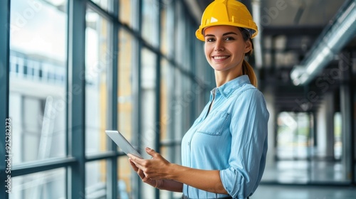 The female construction engineer photo