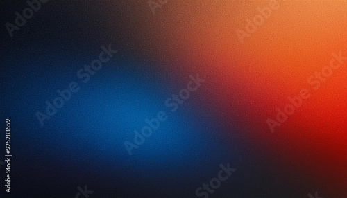 Gradient Horizon Blurred Texture Blue Orange Transition, Abstract Vivid Backdrop with Smooth Color Artistic Designs. Poster Banner Wallpaper Background With Copy Space photo