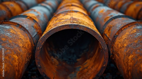 Wallpaper Mural Metal rusty pipes Torontodigital.ca