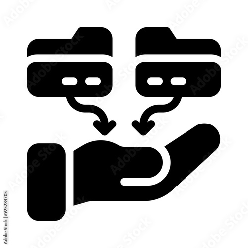 gather glyph icon