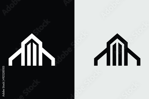 city building abstract For Logo Design Inspiration, abstract Real Estate Column vector, Construction Building Logo Architecture