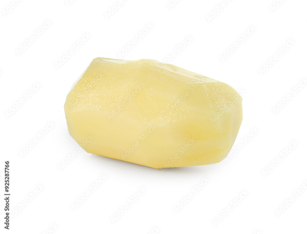 One fresh raw potato isolated on white One fresh raw potato isolated on white