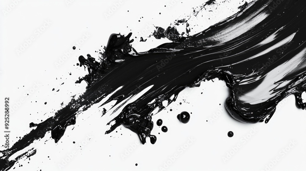 Abstract Art in Black and White with Splatter Effects Abstract Art in Black and White with Splatter Effects