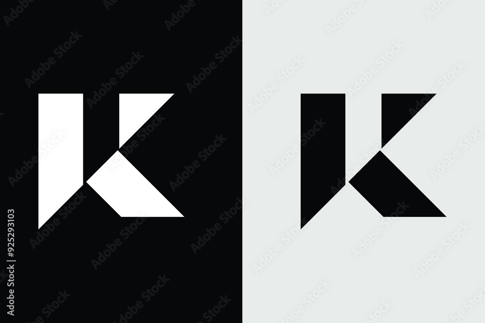 Unique and modern abstract Letter K logo icon design template, letter k abstract geometric triangle Creative logo design Unique and modern abstract Letter K logo icon design template, letter k abstract geometric triangle Creative logo design