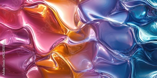 Abstract Swirling Liquid Background in Vibrant Colors photo