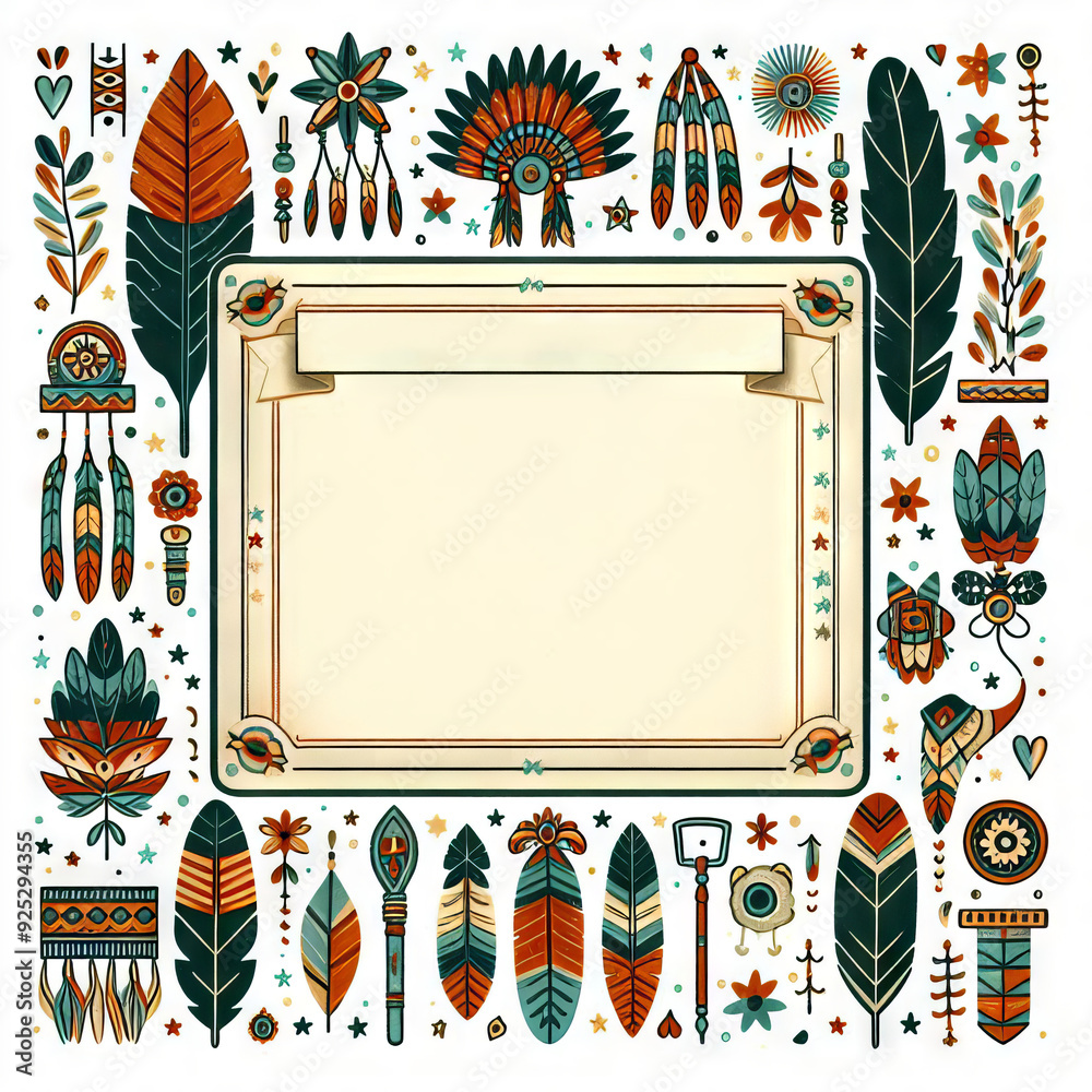 Fototapeta premium Native American Heritage Month graphics